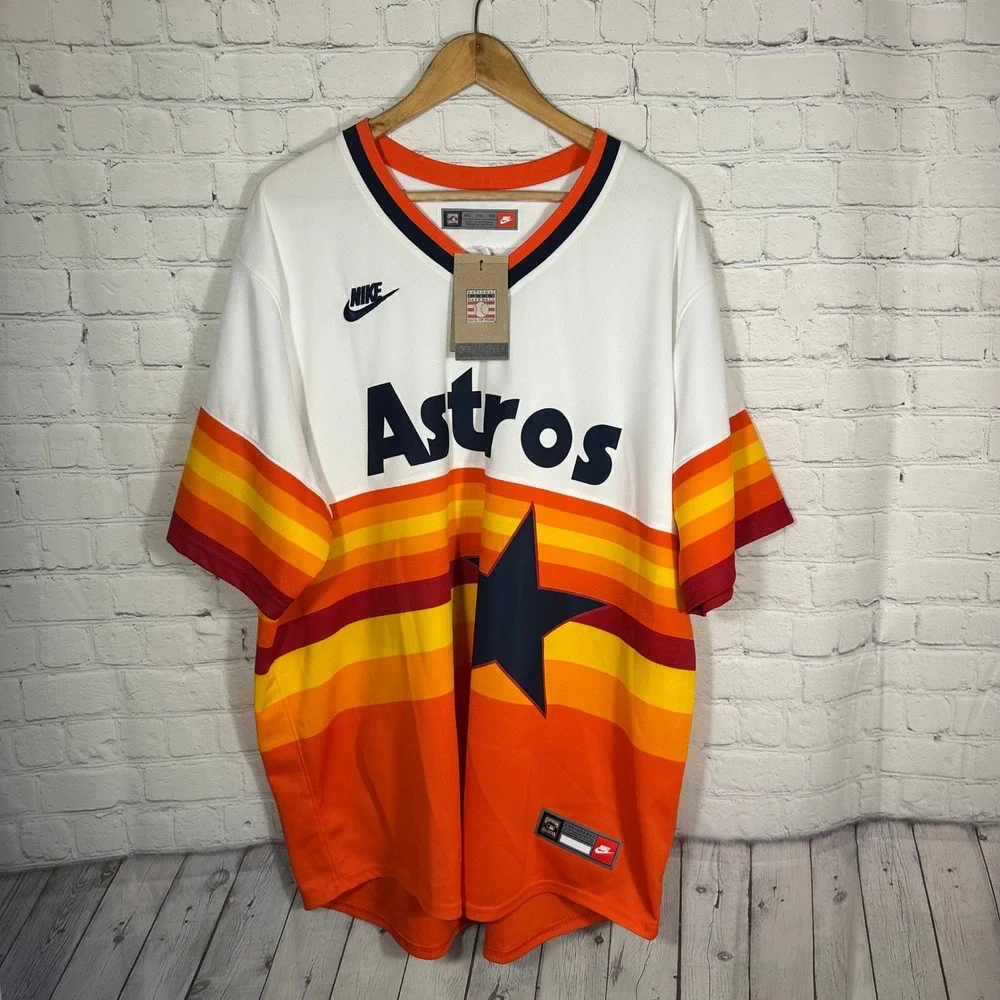 Nike Houston Astros Jeff Bagwell‎ Cooperstown Jersey Rainbow Mens XXL